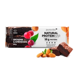 Natural Protein Bar  Sabor Brownie & Amdoas (60g) - Pura Vida