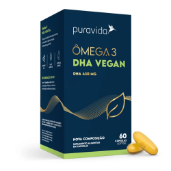 Vegan mega 3 DHA Novo (60 Cpsulas) - Pura Vida