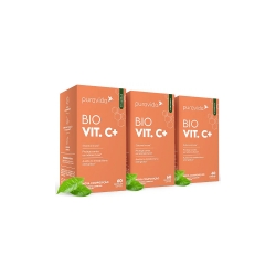 Kit 3unid Bio Vit C+ Vitamina C Lipossomal (60 caps) - Pura Vida