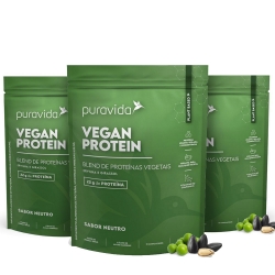 Kit 3 un Vegan Protein Sabor Neutro (450g) - Pura Vida