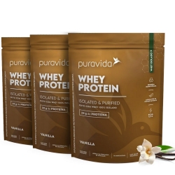 Kit 3 un Whey Protein Sabor Natural Vanilla (450g) - Pura vida