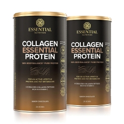 Kit 2unid Collagen Essential Protein Sabor Chocolate (417,5g) - Essential