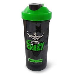 Coqueteleira Tritan Shits Crazy Cor Preto com Verde (600ml) - Max titanium