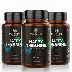 Kit 3unid Happy Theanine (60 Cpsulas) - Essential Nutrition