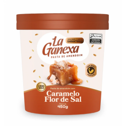 Pasta de Amendoim Integral Gourmet Sabor Caramelo e Flor de Sal (450g) - La Ganexa