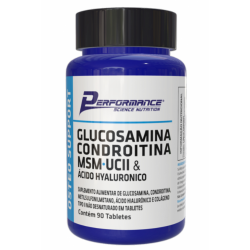 Glucosamina Condroitina MSM + UCII & cido Hialurnico (90 Tabs) - Performance Nutrition