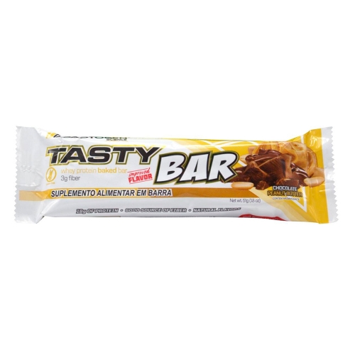 Tasty Bar Sabor Chocolate c/ Amendoim (1 Unidade de 51g) - Adaptogen Val: 08/2021 Tasty Bar Sabor Chocolate c/ Amendoim (1 Unidade de 51g) - Adaptogen Val: 08/2021