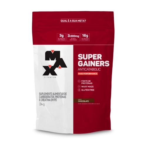 Super Gainers Anticatabolic Sabor Chocolate (3Kg) - Max Titanium