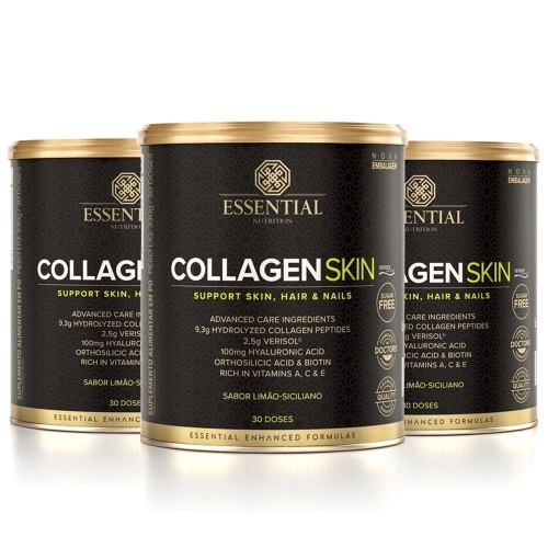 Kit 3unid Collagen Skin Sabor Limão Siciliano (330g) - Essential