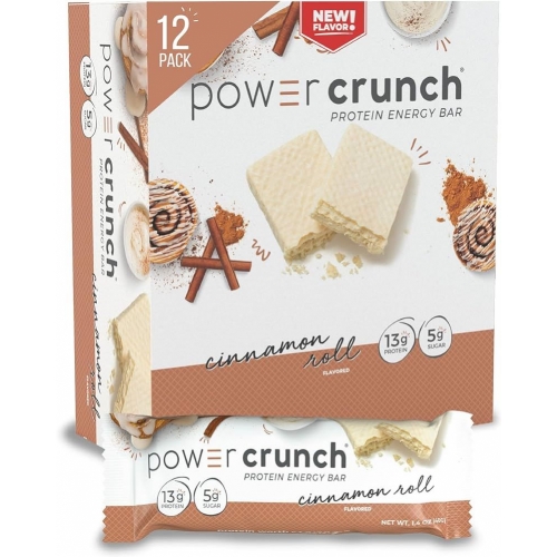 Power Crunch Original Sabor Cinnamon Roll (Caixa c/ 12 Unidades de 40g) - BNRG