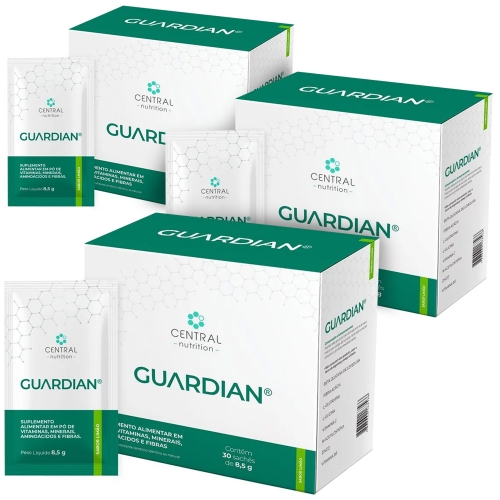 Kit 3unid Guardian Sabor Limão (30 Sachês de 8g) - Central Nutrition