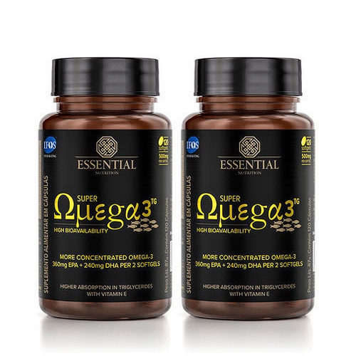 Kit 2unid Super Omega 3 500mg (120 caps) - Essential Nutrition