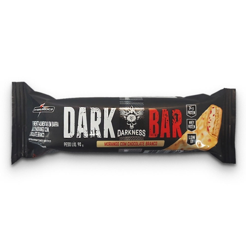 Dark Bar - Whey Bar Darkness Sabor Morango com Chocolate Branco (1 unidade de 90g) - Integralmédica