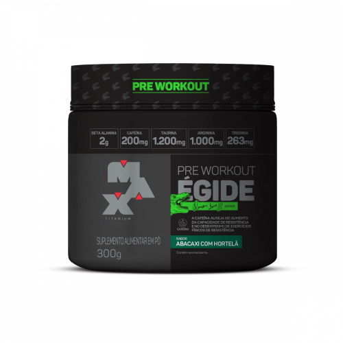 Égide Pre-Workout Linha Dino Sabor Abacaxi com Hortelã (300g) - Max Titanium