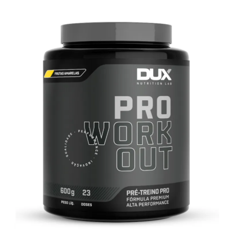 Pré Workout Pro Sabor Frutas Amarelas (600g) - Dux Nutrition