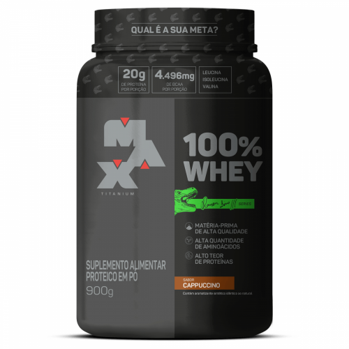 100% Whey Ramon Dino Series Sabor Cappuccino (900g) - Max Titanium