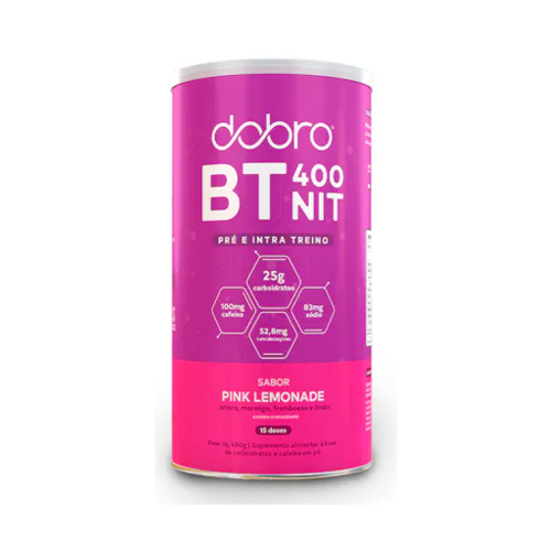 BT 400 NIT com Cafeína 100mg Sabor Pink Lemonade (450g) - Dobro