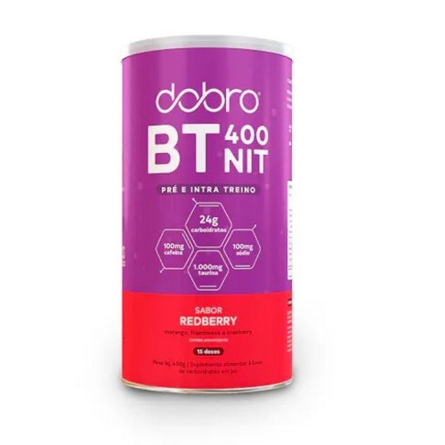 BT 400 NIT com Cafeína 100mg Sabor Redberry (450g) - Dobro