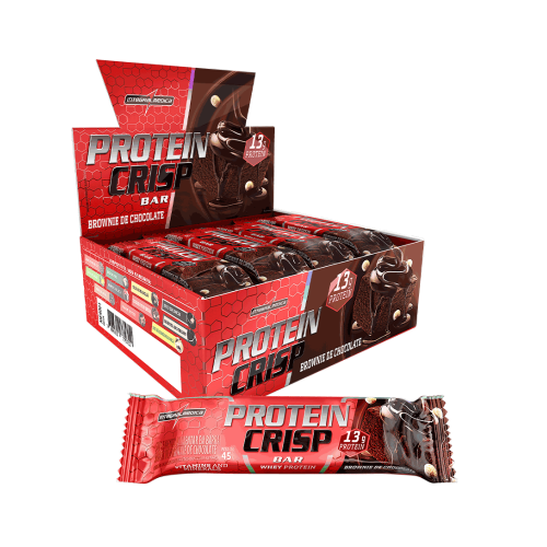 Protein Crisp Bar Sabor Brownie de Chocolate (Cx c/ 12 Unidades de 45g) - Integeralmédica