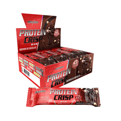 Protein Crisp Bar Sabor Brownie de Chocolate (Cx c/ 12 Unidades de 45g) - Integeralmédica Protein Crisp Bar Sabor Brownie de Chocolate (Cx c/ 12 Unidades de 45g) - Integeralmédica