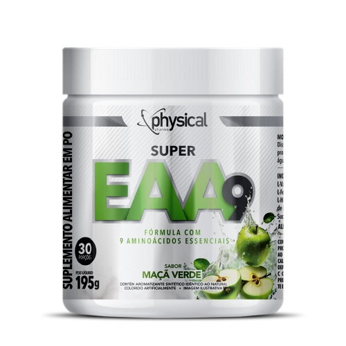 Super EAA-9 Sabor Maçã Verde (195g) - Physical Pharma