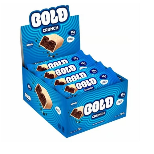 Bold Crunch Sabor Cookies e Cream (Caixa 12uni de 50g) - Bold Snacks