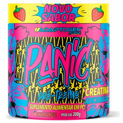 Panic Pré Workout Sabor Morango (300g) - Adaptogen