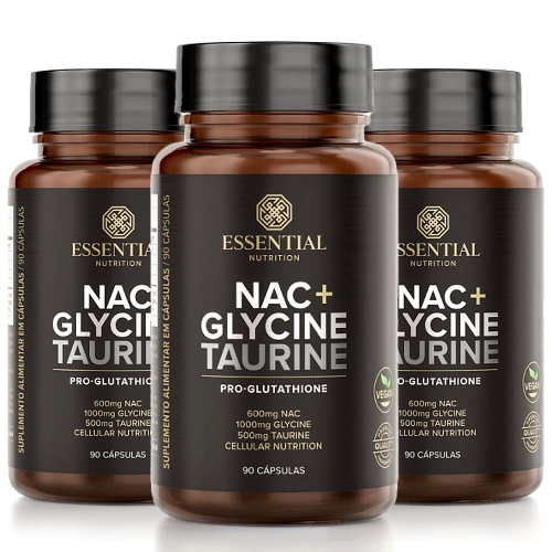 Kit 3Unid Nac + Glycine Taurine (90 caps) - Essential