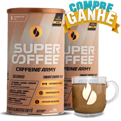 Compre 2un SuperCoffee Sabor Beijinho (380g) - Caffeine Army e Ganhe Xícara