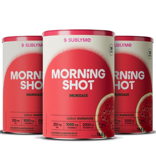 Kit 3uni Morning Shot Sabor Melancia (144g) - Sublyme