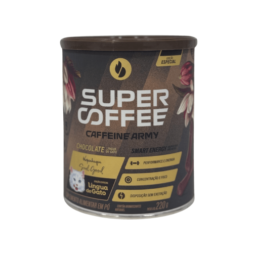 SuperCoffee Sabor Língua de Gato (220g) - Caffeine Army