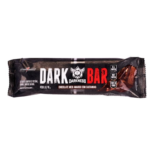 Dark Bar - Whey Bar Darkness Sabor Chocolate meio amargo c/ castanhas (1 unidade de 90g) - Integralmédica Dark Bar - Whey Bar Darkness Sabor Chocolate meio amargo c/ castanhas (1 unidade de 90g) - Integralmédica